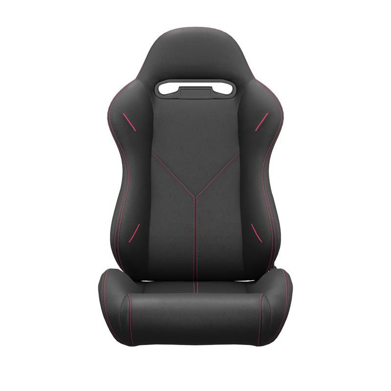 Racing Style Reclinable Bucket Seats with Red Stitching