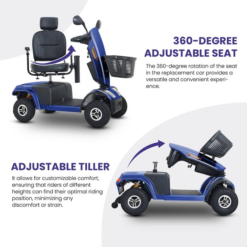 Blue Power Mobility Scooter