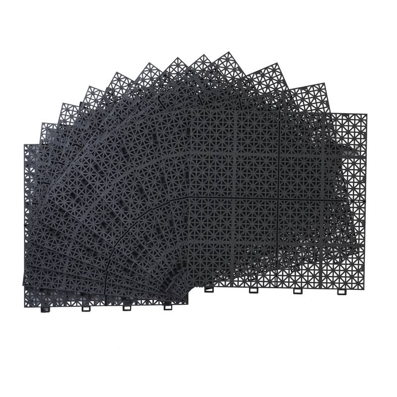 Rosette Outdoor Deck Tiles - Waterproof & Non-Slip