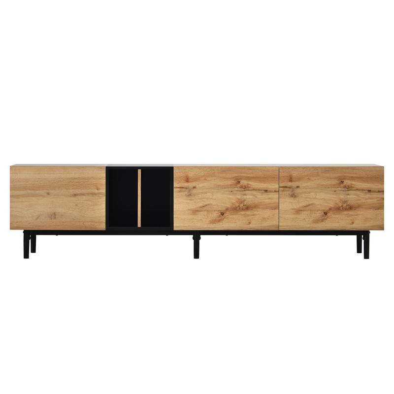 Sleek TV Stand with Ample Storage for Effortless Entertainment