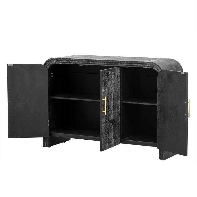 Vintage Charm Three-Piece furniture Set in Antique Black