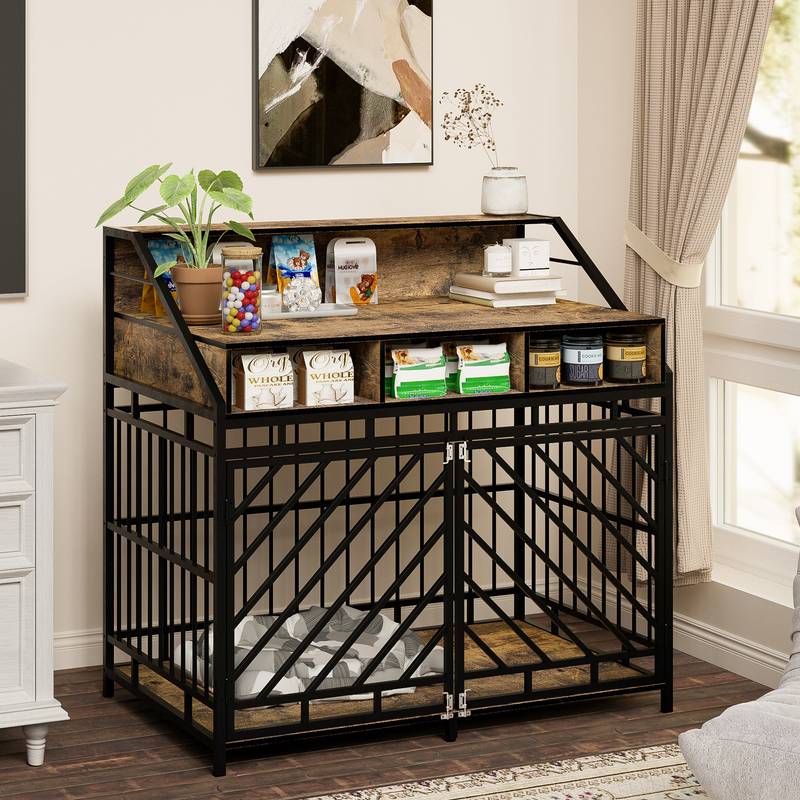 Rustic Chic Dog Crate & Storage House
