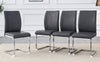 Sleek Gray Arch Dining Chairs - Set of 4