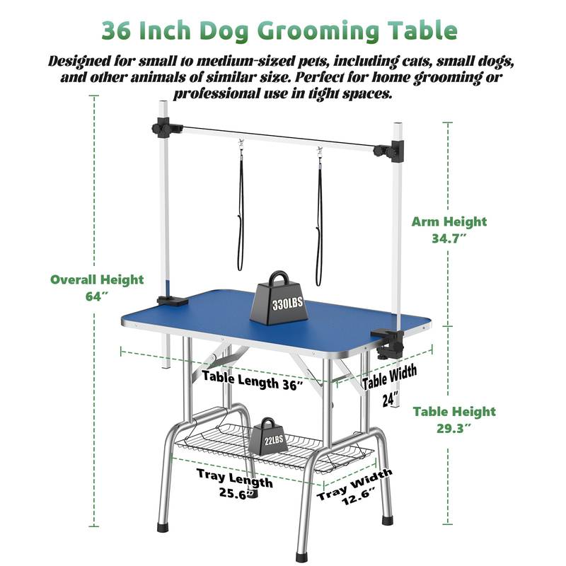 Pet Paws Grooming Table – Foldable, Adjustable, and Non-Slip!