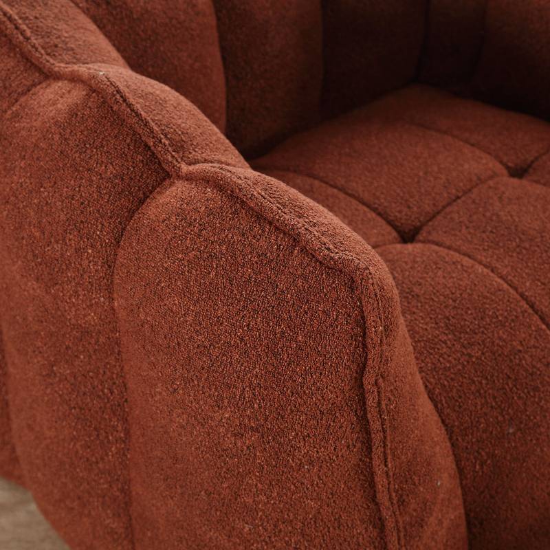 Cozy Foam Bean Bag Lounge Chair with Footstool