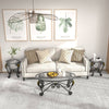 Rustic Chic Glass Coffee Table Trio