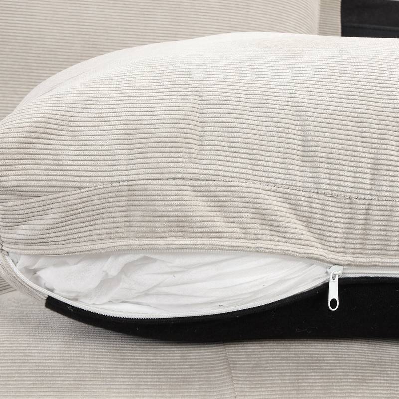 Chic Light Gray Chaise Lounge with Hidden Storage and USB Charger