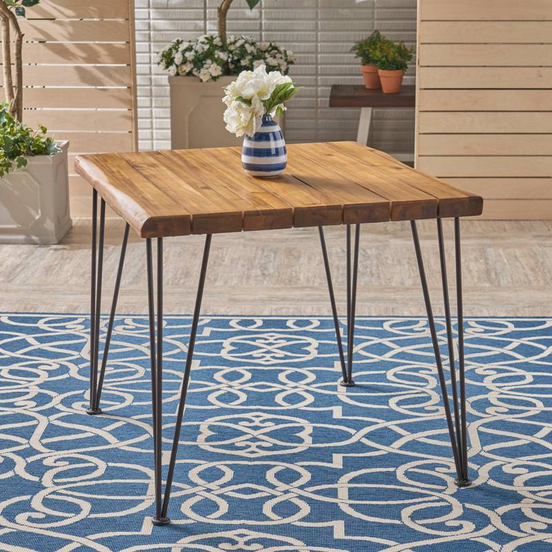 Zion Wood & Metal Blend Table