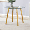 Chic Gold-Base Round Glass Dining Table