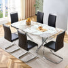 Chic Marble-Top Dining Table