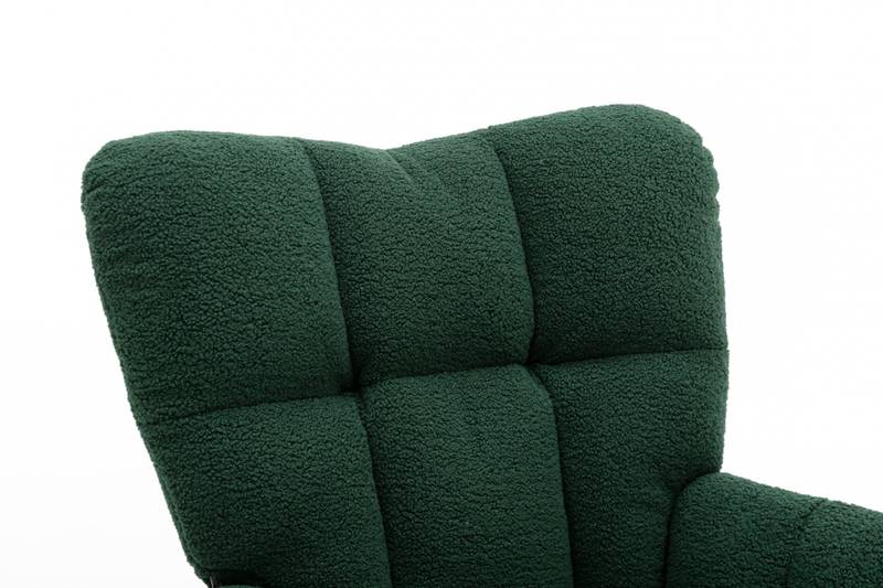 Cozy Green Rocking Chair - Mid Century Modern Charm