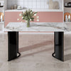 Chic Marble-Look Dining Table