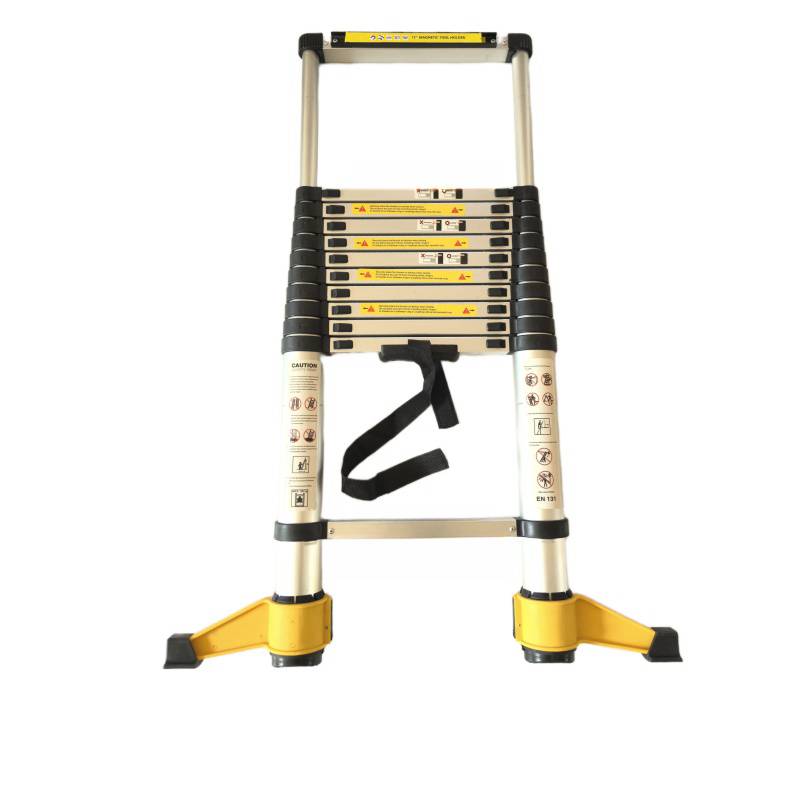 Versatile Telescopic Ladder with Rotating Stabilizer and Magnetic Tool Holder