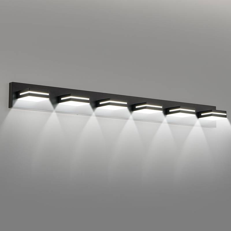 Sleek Black LED Bathroom Vanity Light