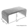 Chic Ivory Boucle Ottoman with Gold Legs