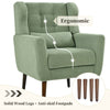 Cozy Teddy Accent Chair - Stylish Lounge Armchair in Light Green