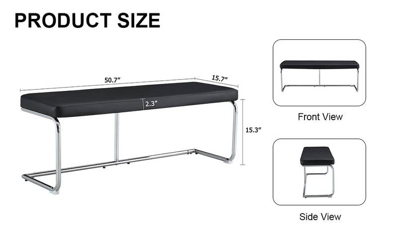 Stylish Shoe Bench with Silver Legs - Perfect Storage for Every Space