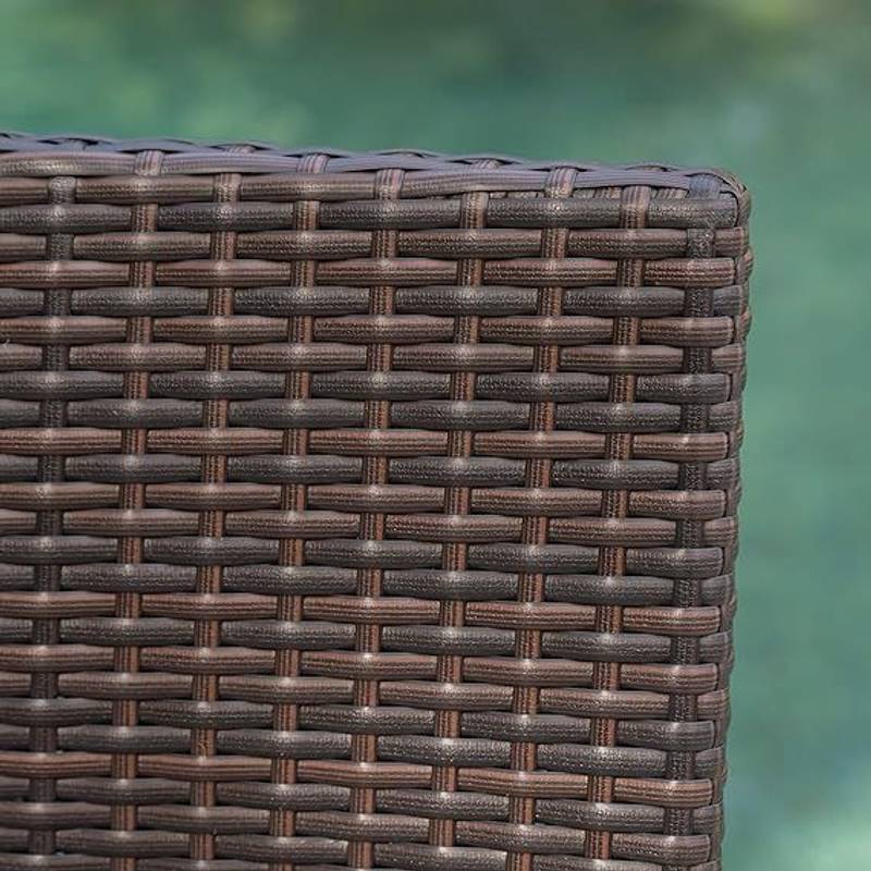 Chic Foldable Wicker Patio Bar Stools - Set of Two