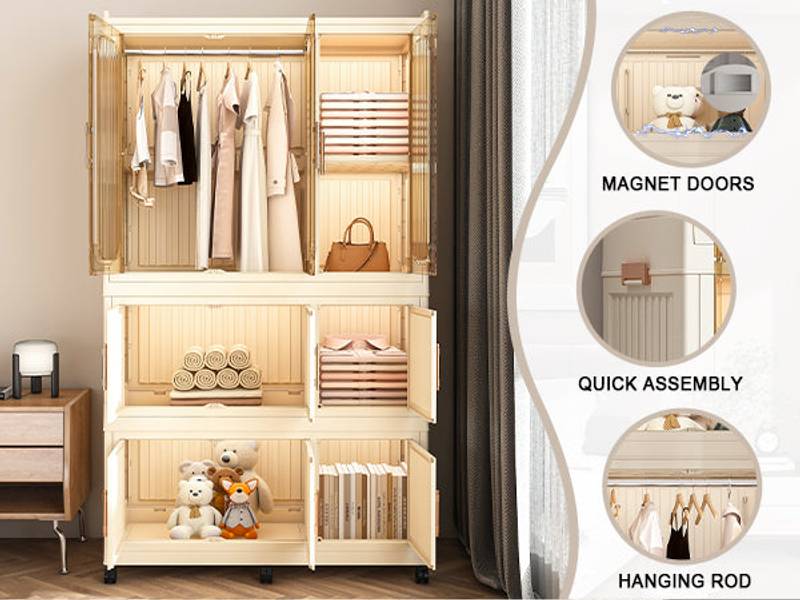 Chic Storage Closet - Portable Wardrobe Organizer