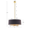 Chic Black Drum Chandelier