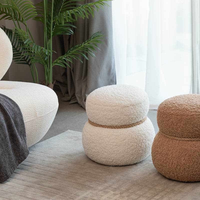 Snowman Plush Stool - Playful & Cute Seating for Any Space