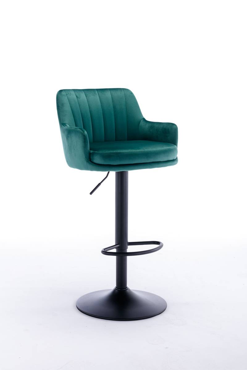 Chic Green Adjustable Bar Stools - Perfect for Kitchen or Pub