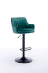 Chic Green Adjustable Bar Stools - Perfect for Kitchen or Pub