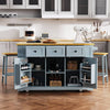 Versatile Rolling Kitchen Island with Drop Leaf & Storage