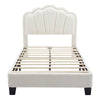 Cozy Floral Twin Bed Set with LED and Storage Ottoman