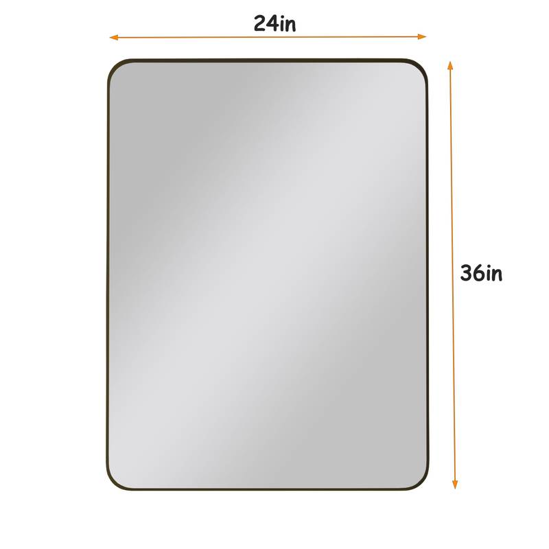 Chic Black Rectangular Wall Mirror