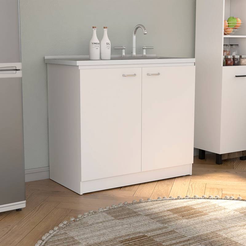 Versatile Utility Sink - Bright White Design for Your Kitchen
