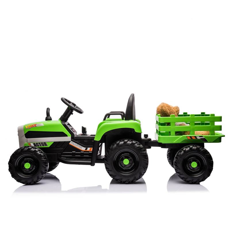 Electric Adventure Tractor with Trailer for Kids