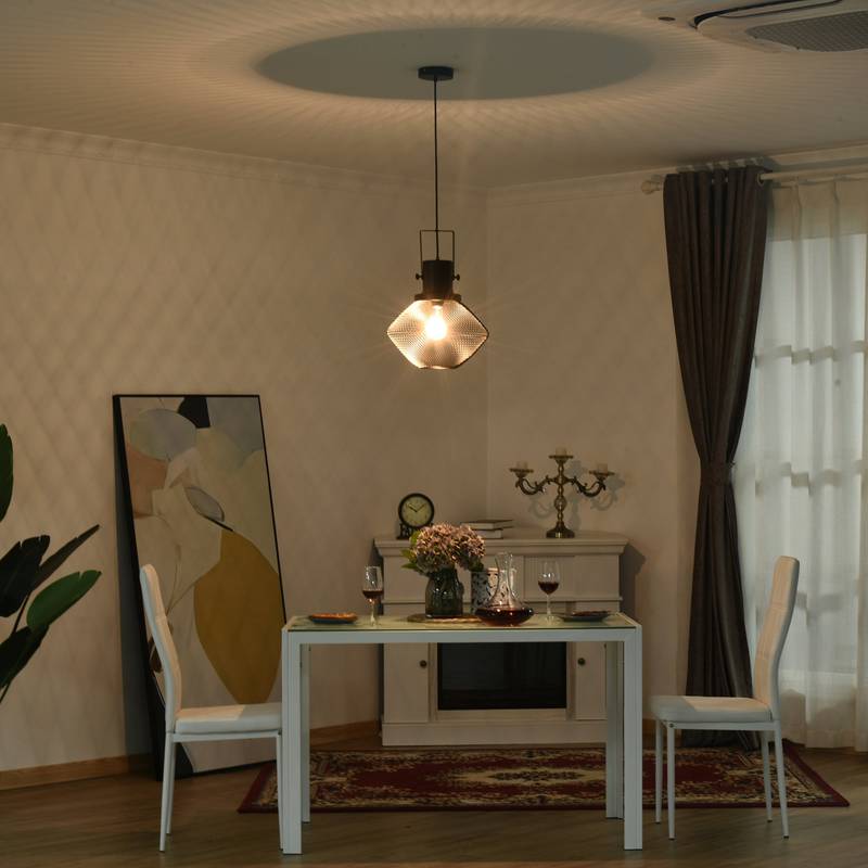 Chic Black Pendant Light – Stylish & Adjustable for Any Room