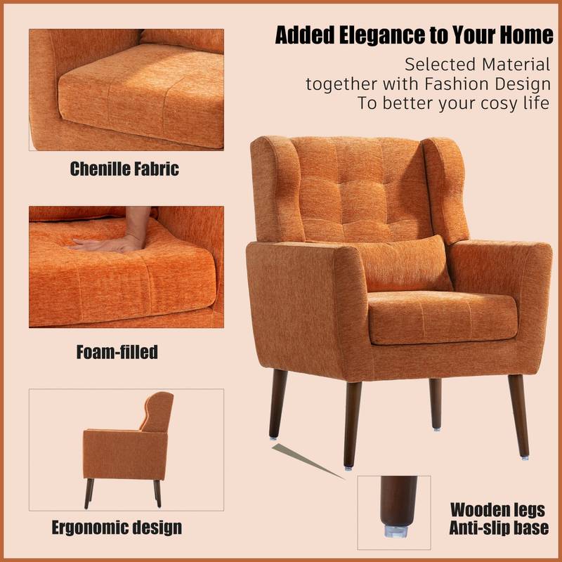 Chic Chenille Lounge Chair – Cozy Armchair for Any Space