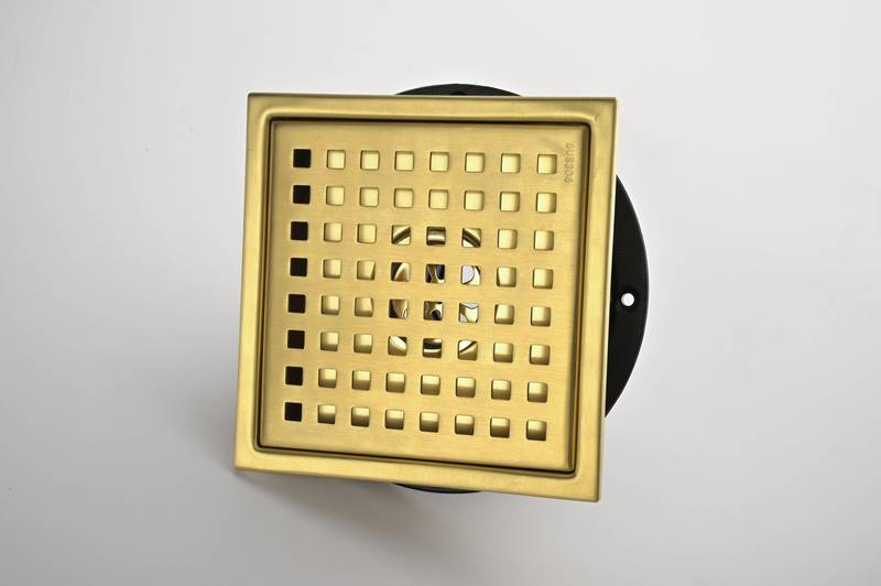 Sleek Square Shower Drain with Removable Grate