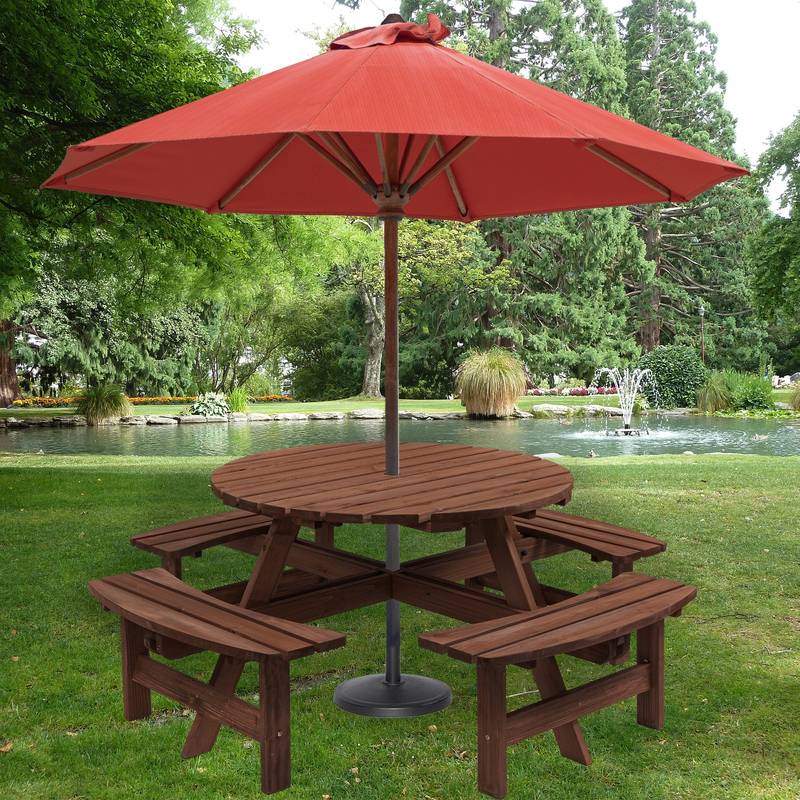 Spacious Wooden Picnic Table for Outdoor Fun