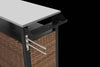 Wicker Rolling Outdoor Kitchen Cart with Stainless Steel Top