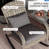 Cozy Wicker Rocking Chair for Outdoor Relaxation