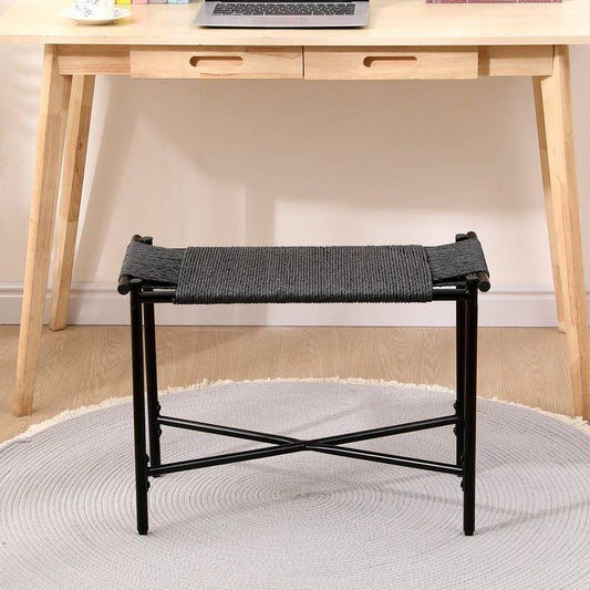 Chic Handwoven Footstool – Stylish Comfort for Any Room
