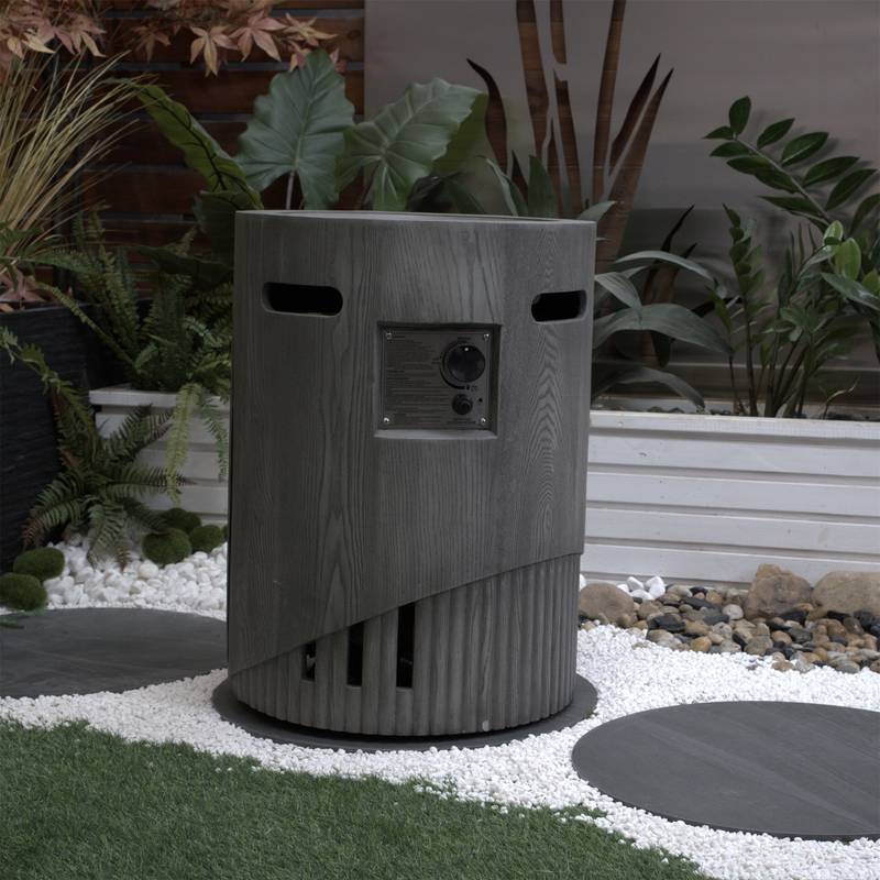 Cozy Outdoor Gas Fire Pit with Lava Stones & Rain Cover