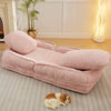 Cozy Pup Lounge: Pink Adjustable Sofa Bed