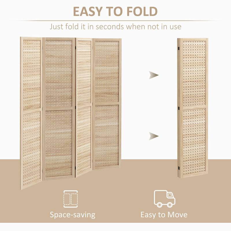 Elegant Wooden Folding Room Divider