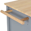 Rolling Kitchen Island with Wood Top and Storage