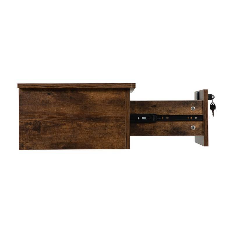 Chic Wall-Mounted Barber Station with Locking Cabinet