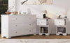 Chic Retro Bedroom Collection with Elegant Dresser and Nightstands
