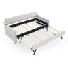 Cozy Beige Daybed with USB Trundle