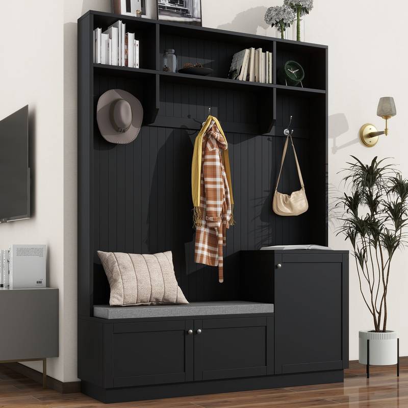 Chic Entryway Organizer with Bench & Storage