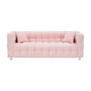 Cozy Pink Teddy Sofa with Pillows