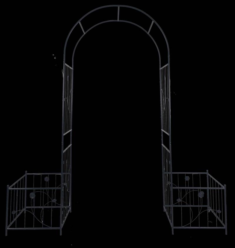 Elegant Climbing Garden Arch with Plant Stands