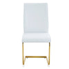 Elegant Arch Dining Chairs - Set of 4 White with Gold Legs